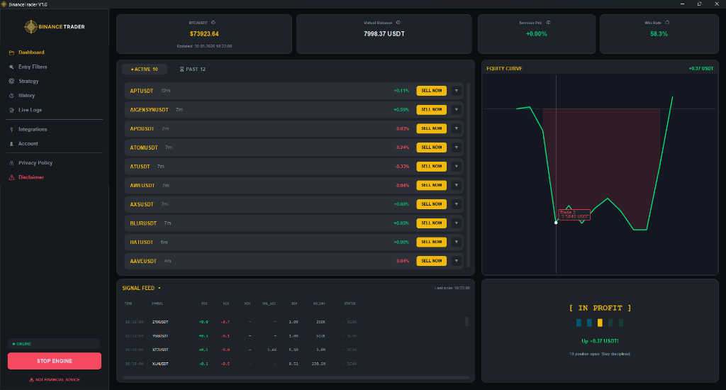 PumpTraderCEX Dashboard