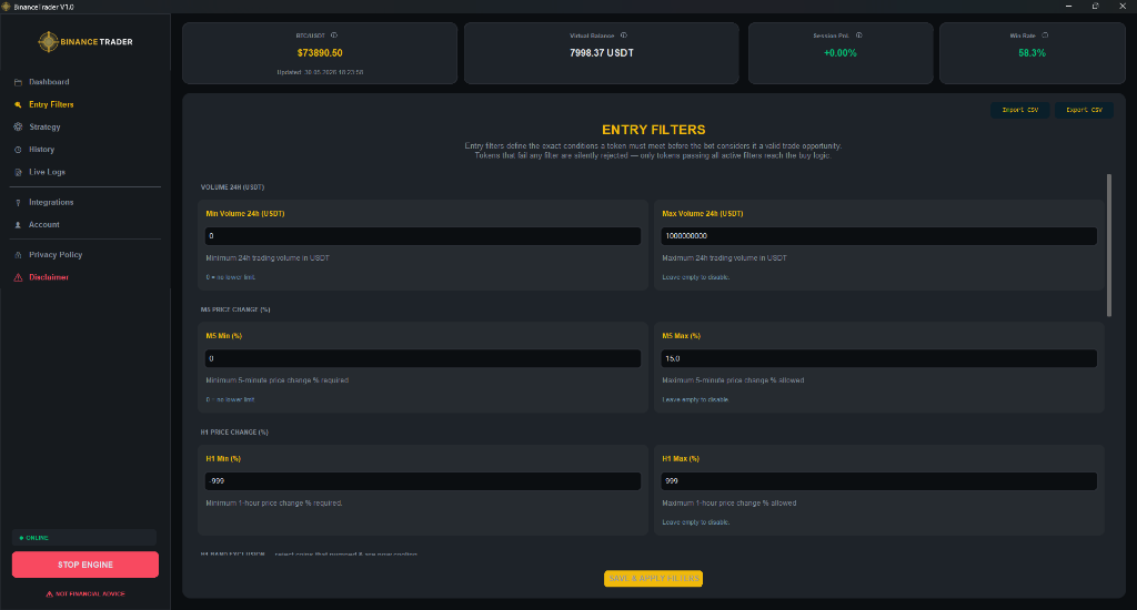 Entry Filters
